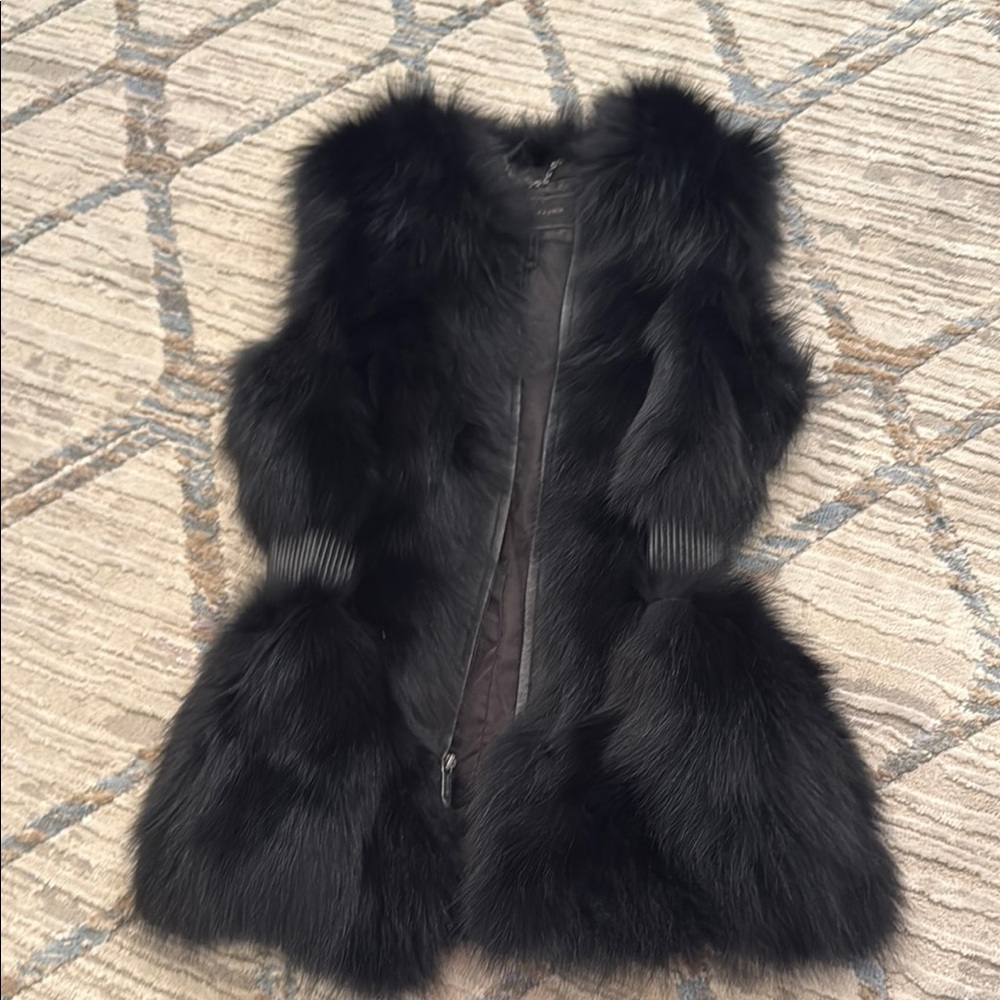 Luxurious Black Fur Vest